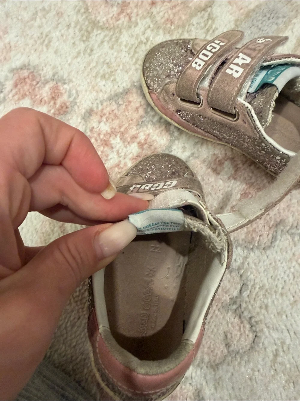 Golden Goose Kids Glitter Star Sneakers - Pink/Silver